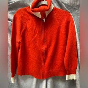 Boden Red and Cream Turtleneck Sweater